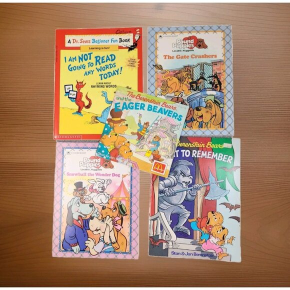 Scholastic, McDonald's, Golden Books Other - Dr. Seuss Pound Puppies Berenstain Bears Lof of 5 Kids Children's Easy Readers